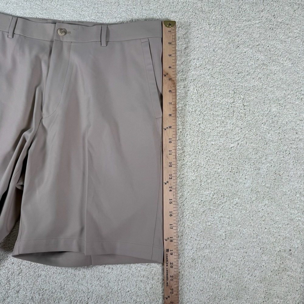 Peter Millar Wicking Men's Size 36 Chino Golf Shorts Light Khaki Beige Polyester - Picture 4 of 9